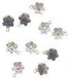 10 9mm Crystal Rhinestone Flat Back Flower Pendants